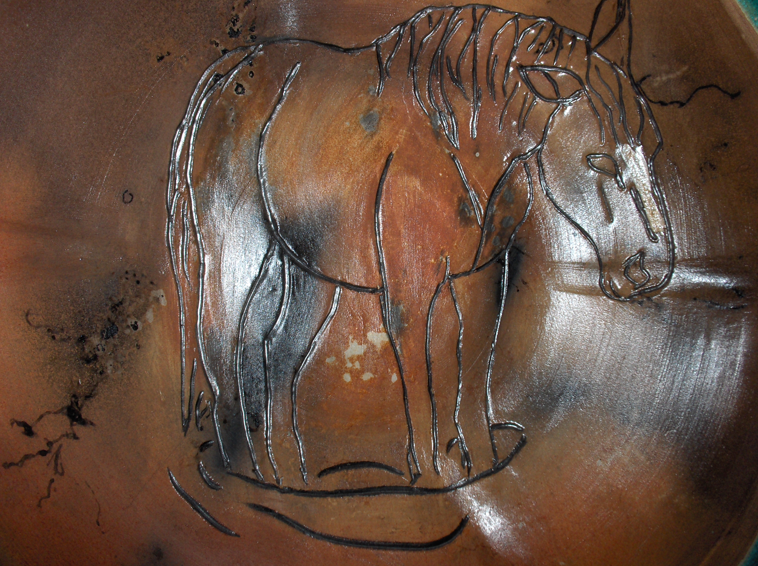 horsehair bowl detail